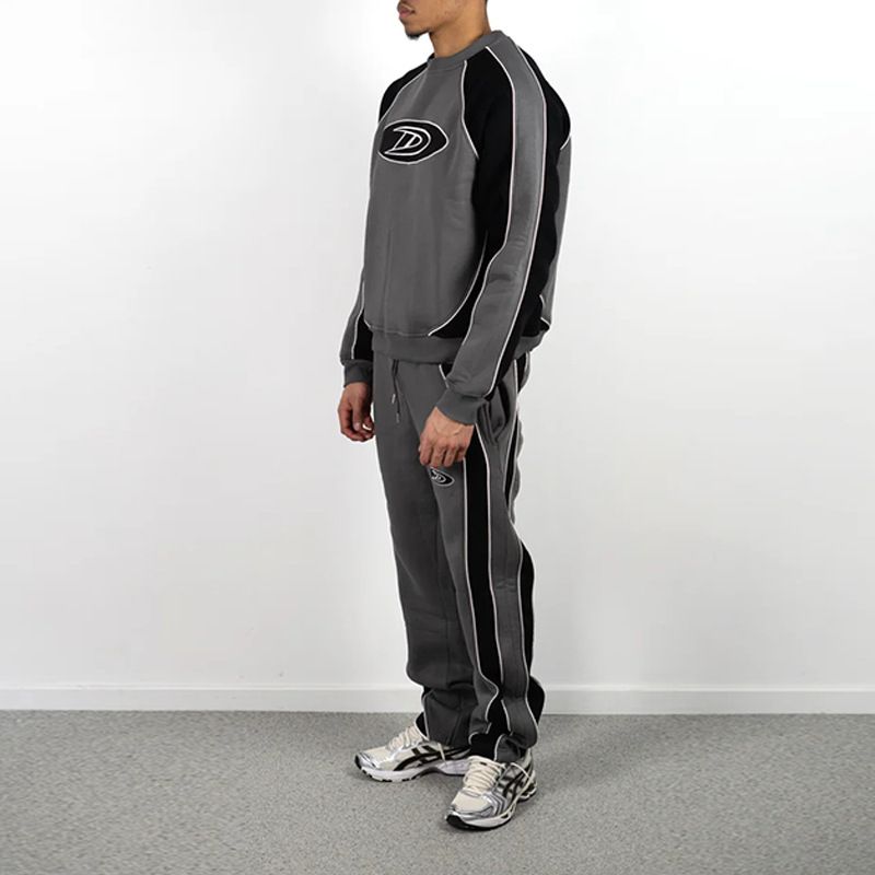 Men's Clothing Men's Color Block Hoodie & Pants Set – Streetwear Two-Piece Outfit – Oversized Hip Hop Joggers (S-XL)_voghion.com