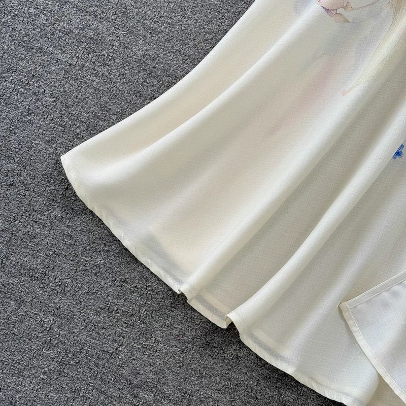 Abito monopetto da donna con stampa a trapezio_voghion.com