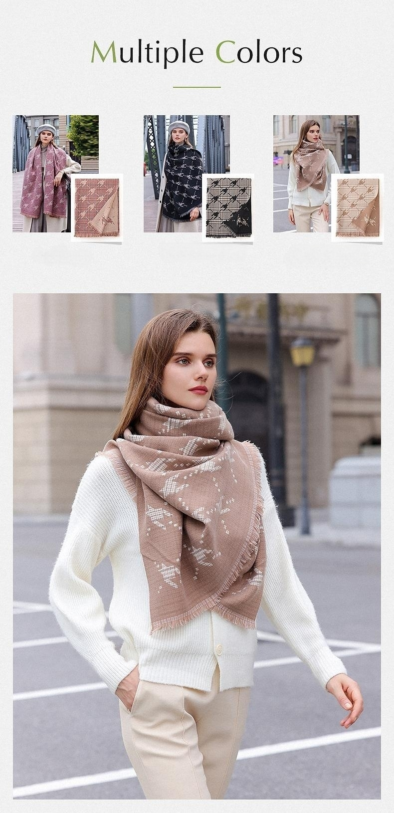 2023 outono e inverno novo mil pássaro treliça cachecol moda impressa cachecol quente xales femininos_voghion.com