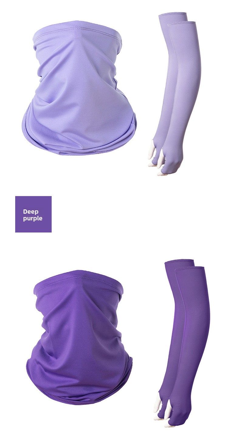 Ensemble de protection solaire pour le sport, foulard de cyclisme, soie glacée, séchage rapide, respirant, pêche, cou, manches, équipement_voghion.com