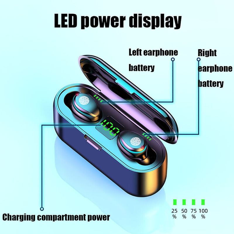 TWS Bluetooth Earbuds Waterproof Bluetooth 5.3 Headset Noise Cancelling Wireless_voghion.com