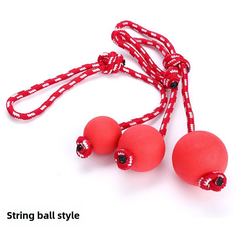 Pelota de entrenamiento para perros de goma roja duradera para perros grandes_voghion.com