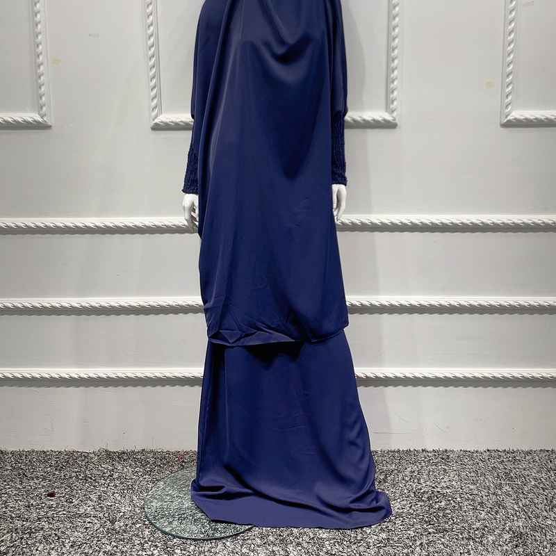 Large swing solid color robe suit dress _voghion.com