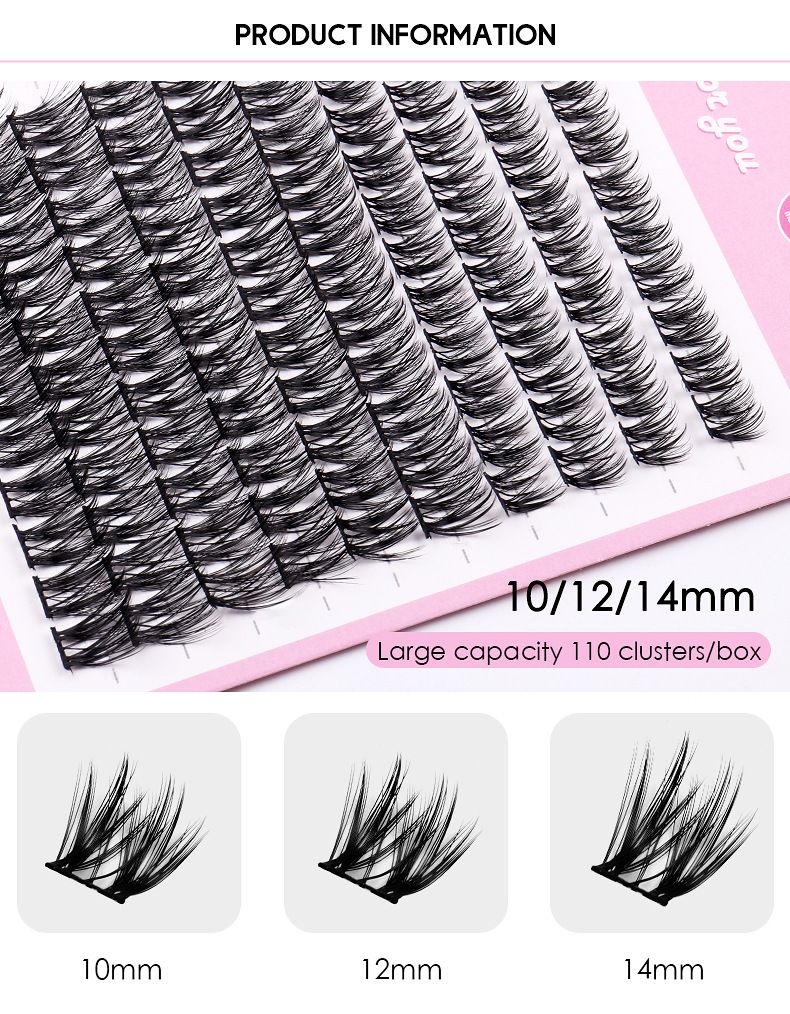 Falsche Wimpern Geteilte Künstliche Wimpern Einzelner Cluster Große Kapazität Tägliches Make-up Transplantierte Wimpern_voghion.com