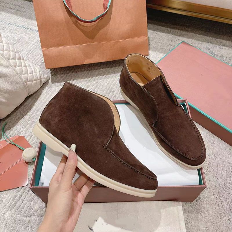 Single Shoe Men's 2024 Autumn And Winter One Foot Lazy Soft Sole Casual High Bang Loafers Couple's Style_voghion.com