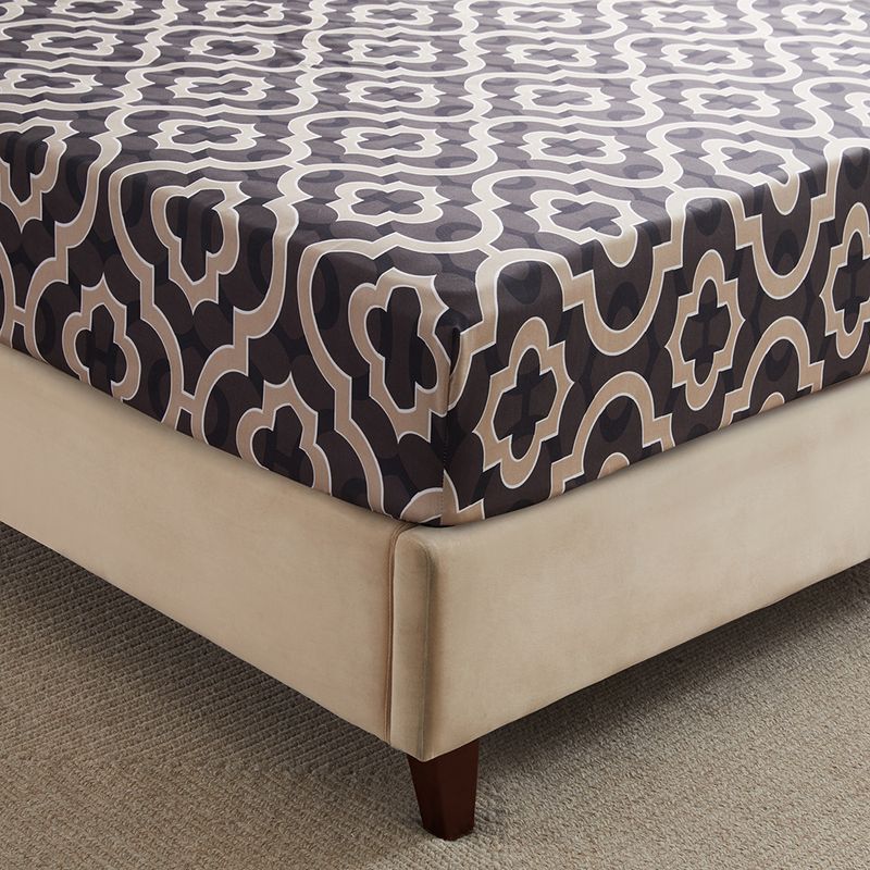 Gonna da letto floreale 3D - Lenzuolo con angoli in poliestere dai toni scuri con motivo esotico (lussuosa ed elegante) - Perfetta per un arredamento da camera da letto in stile boho chic_voghion.com