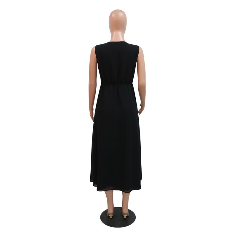 New Muslim Embroidered Mesh Jacket With Chiffon Vest Skirt Suit Kaftan Dress_voghion.com