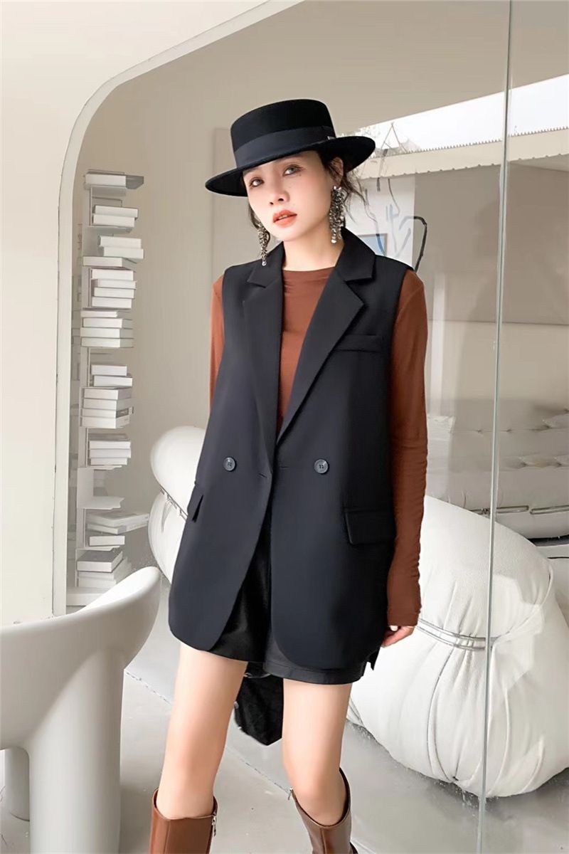 Veste sans manches décontractée pour femme, collection printemps-automne 2025, tailles S._voghion.com