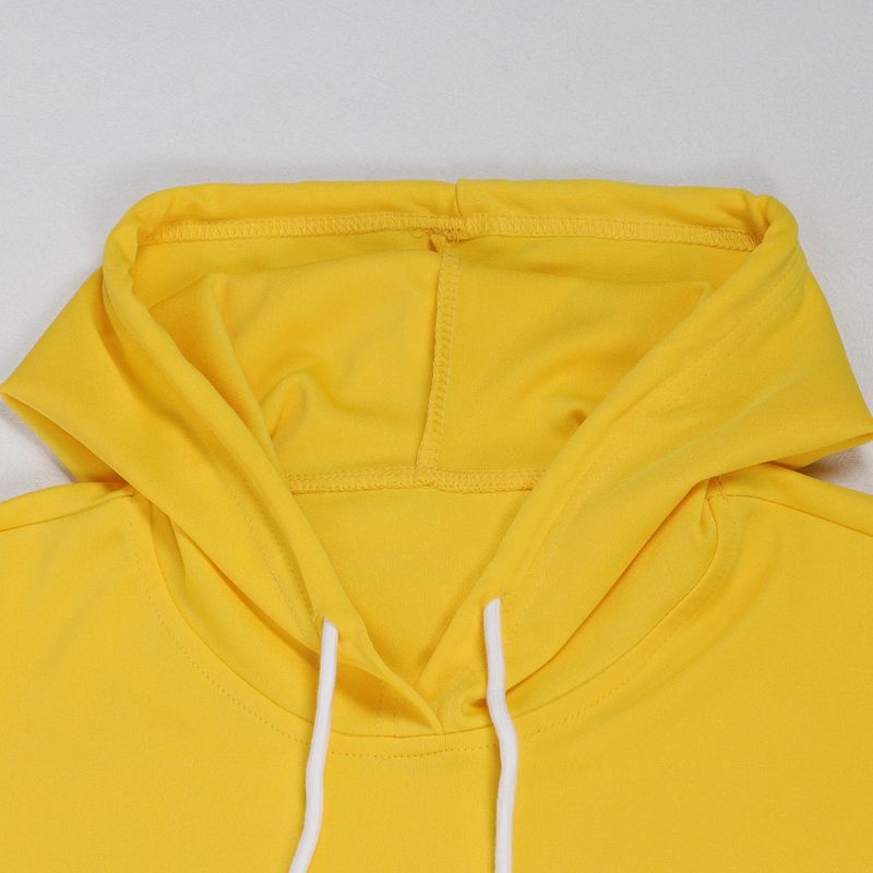 Damenbekleidung Zweiteiliges Set mit Kapuzenpullover mit Bandnähten_voghion.com