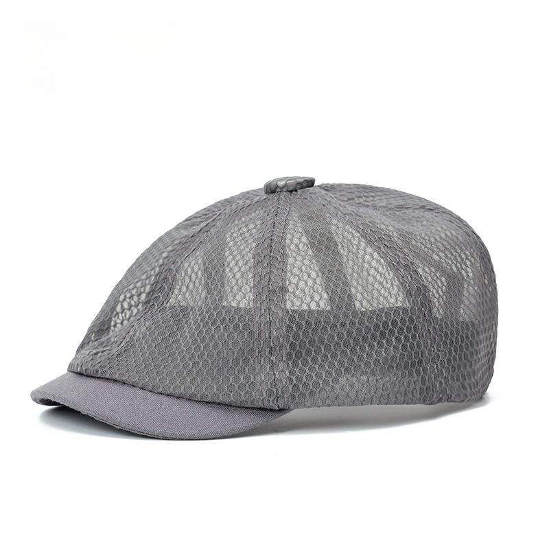 Sommer mesh ottekantet hat herre åndbar solcreme kasket ung afslappet baret_voghion.com