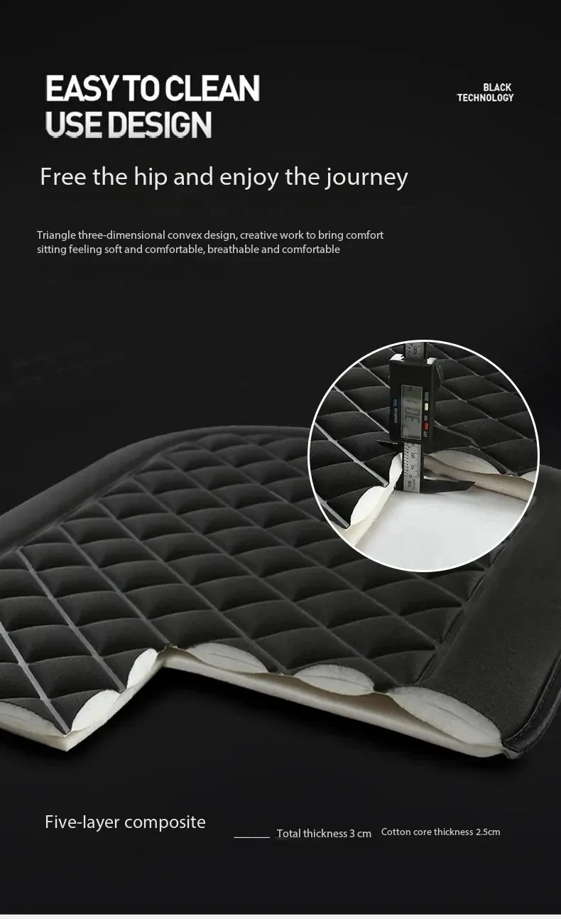 Cuscino per conducente con memory foam e gomma antiscivolo per veicoli, sedia da ufficio, casa, auto, coprisedile_voghion.com