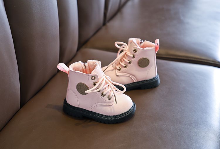 Stivali invernali da bambina Martin 2024, stile britannico, corti con scarpe di cotone spesso e morbido, stivali per bambini_voghion.com