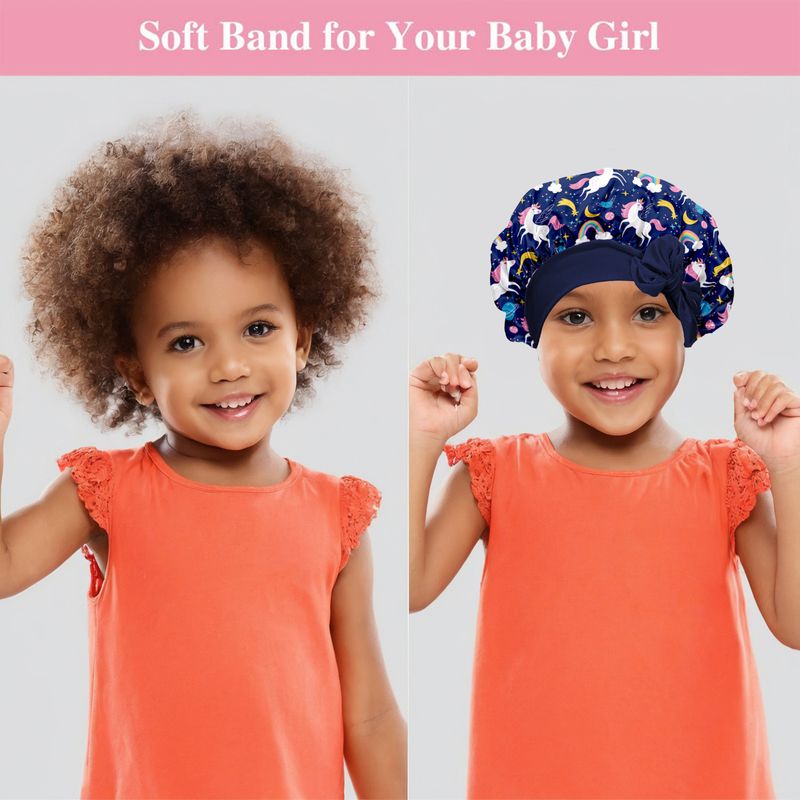 Neu Kinder Band Stil Schlafmütze Einhorn Druck Schmetterling Haar Kappe Chirdren Motorhaube_voghion.com