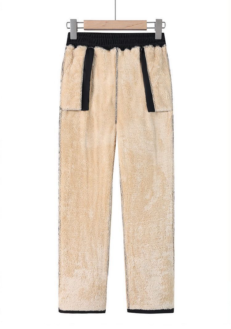 Thermal Corduroy Pants For Women – High-Waisted Winter Fleece-Lined Trousers With Elastic Waist (XL-6XL) – Plus Size Snow-Ready Straight Leg Pants_voghion.com
