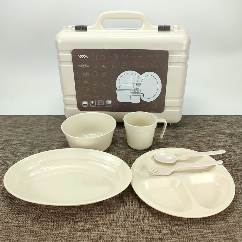 Foldable Tableware Set Portable Outdoor Bowl And Chopsticks Picnic Travel BBQ Camping Cooking Tool Kit Plate Dish Cup_voghion.com