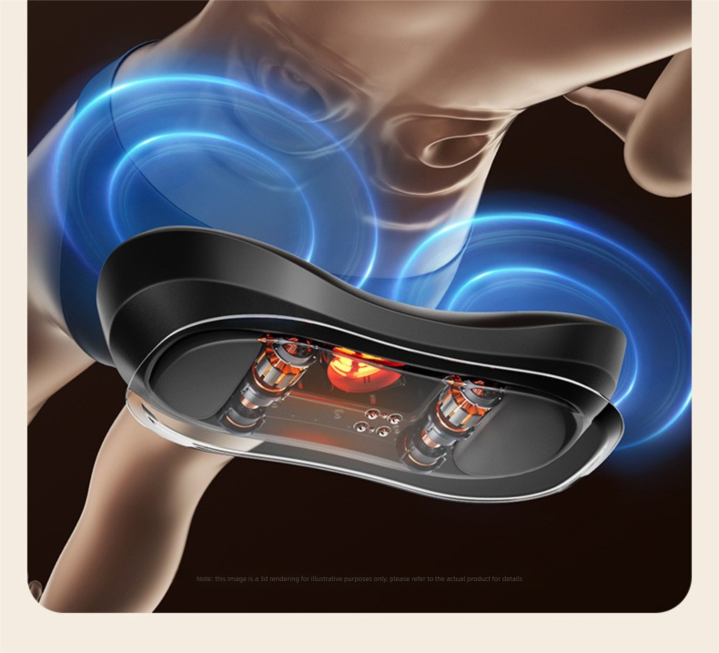 Almohada de masaje VTT, masajeador de pulso simulado, control remoto, recargable, modelo cintura espalda, calor a temperatura constante._voghion.com