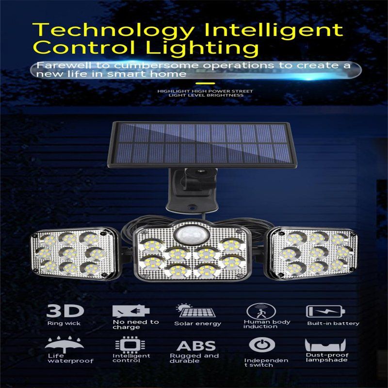 122led Solar Light With RC 2400mah Lithium Battery Outdoor Waterproof Garden Street Lamps Spotlight TG-TY07508_voghion.com