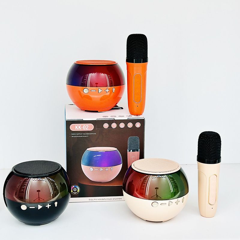 Wireless Bluetooth microphone, K-song high volume subwoofer, high-quality wireless home outdoor portable small speaker_voghion.com