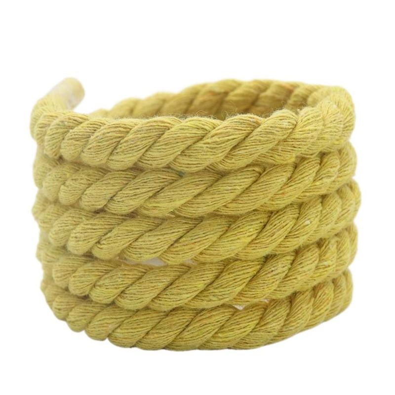 2 ADET Yuvarlak Kalın Halat Polyester Pamuk Yüksek Kaliteli Düz Renk Bağcıklar 0.8cm120cm Genişlik 10 Renk Kalın Ayakkabı Bağcıkları_voghion.com