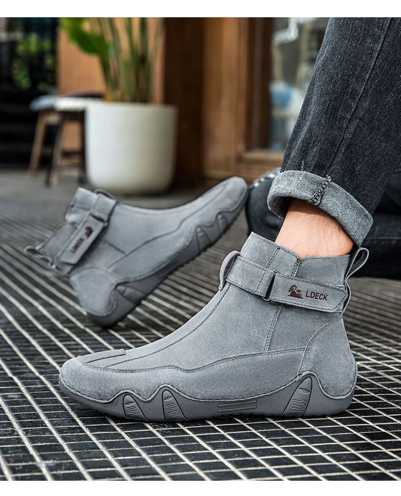 Stivali Martin da uomo in stile retrò, in pelle, di grandi dimensioni, alti, resistenti all'usura, scarpe casual da esterno_voghion.com