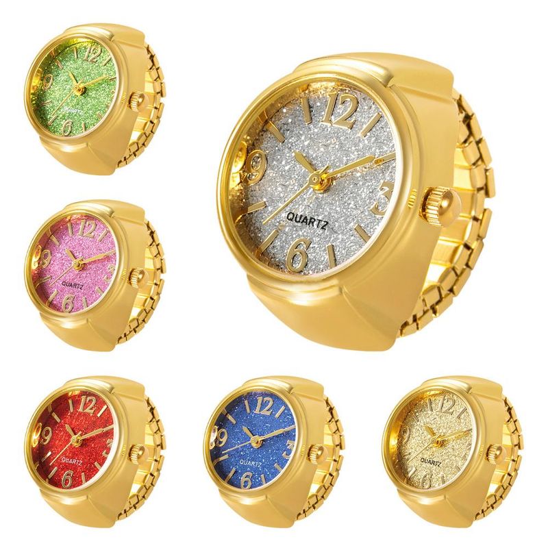 2025 New Arrivals Kvinder Forskellig grafik Urskive Quartz Analog Creative Rustfrit Stål Rem Cool Quartz Finger Ring Watch_voghion.com