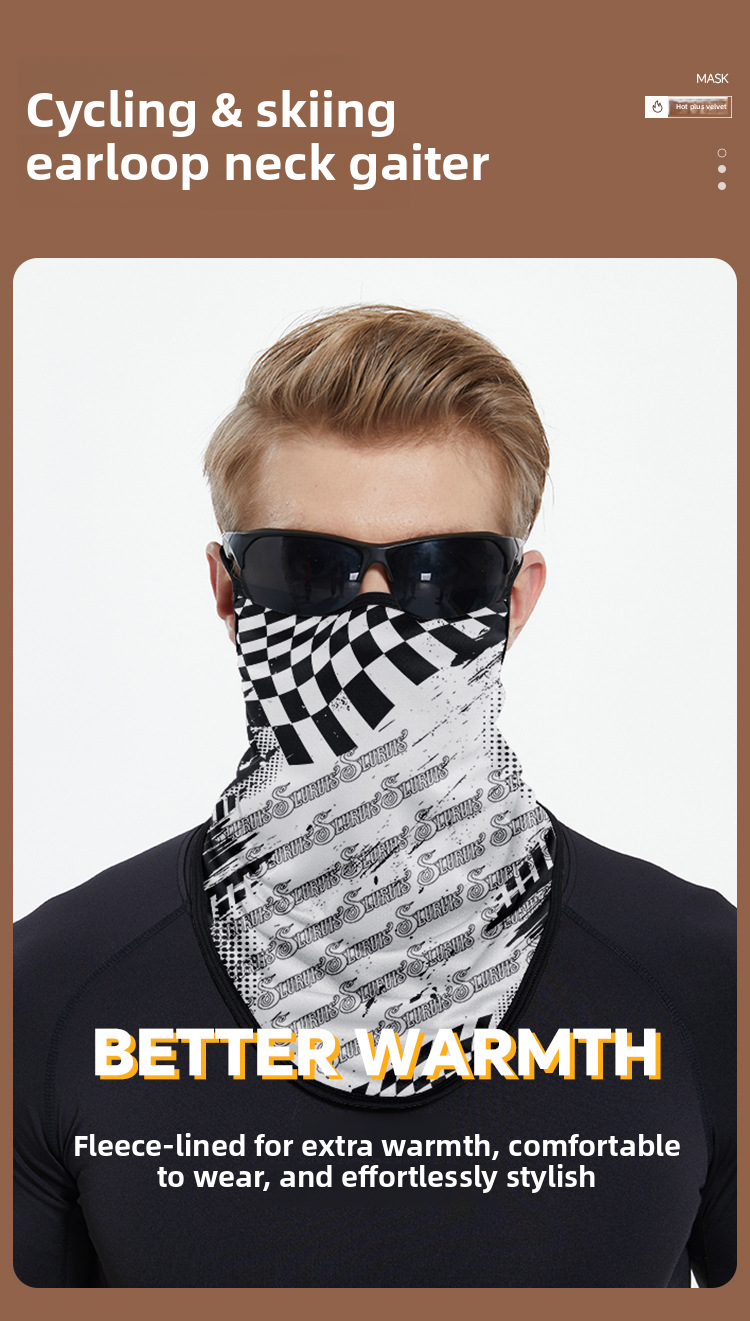 Winter Motorcycle Fleece-Lined Riding Mask Outdoor Bicycle Mountaineering Cold-Proof Ear-Hanging Triangle Scarf_voghion.com