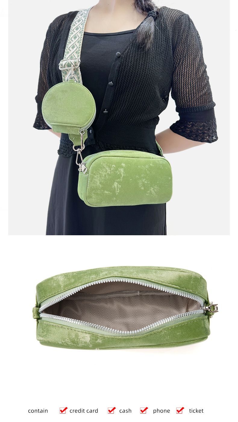 Cell Phone Bag Dopamine Candy Color Women's Crossbody Shoulder Bag Wide Shoulder Strap Mother Bag Multi-function Phone Bag_voghion.com