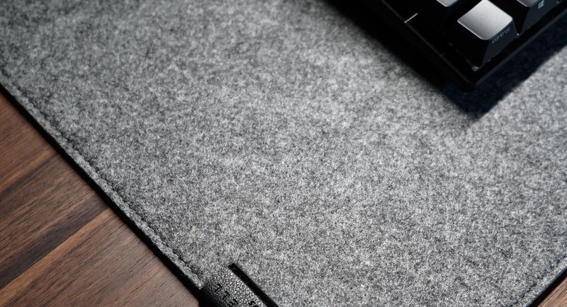Gwang Felt Cork Black Gray Extra Large Mouse Pad_voghion.com