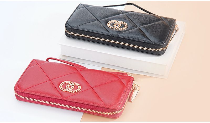 Baellerry New Women's Long Wallet Korean Version Xiaoxiangfeng Multi-card Position Clutch Bag Quilted Women's Bag Wholesale_voghion.com