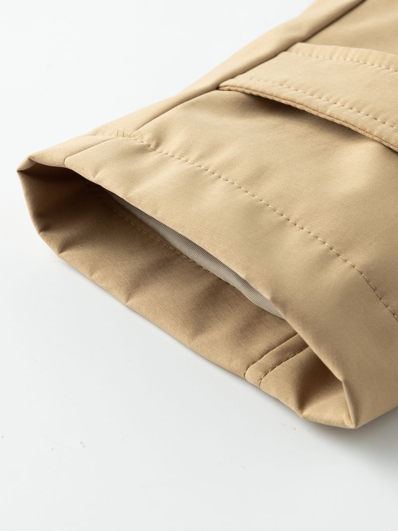 Slim-Fit-Trenchcoat für Herren – Leichter, zweireihiger Mantel im britischen Stil aus Modal und Kaninchenfell (XS-2XL, Schwarz/Khaki/Beige)_voghion.com