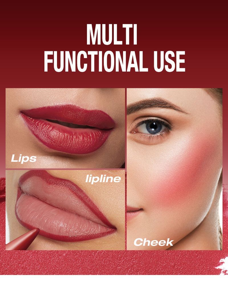 Lipstick New Multifunctional Lip Liner Lipstick Pen Matte 6 Colors Optional Lipstick_voghion.com