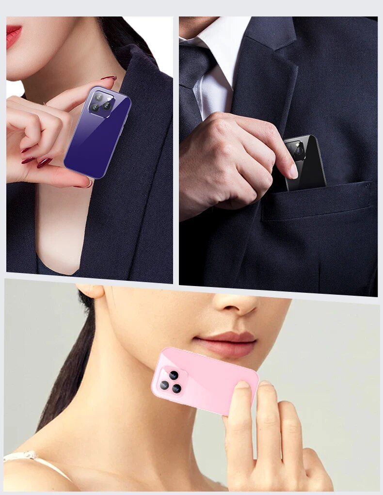 XS14 PRO mininutitelefon LTE 4G 2600 mAh 3,0 tolli ekraan Android 9.0 WIFI näotuvastus OTG FM väike mobiiltelefon_voghion.com