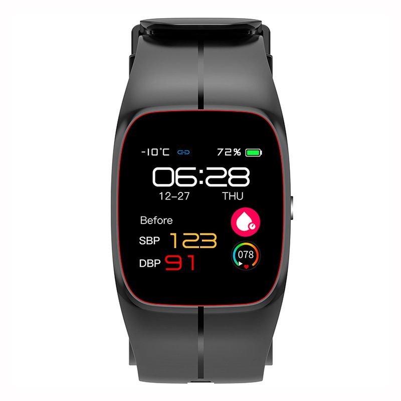 Smartwatch P20 z opaską na nadgarstek, czujnikiem ciśnienia krwi, temperatury, elektrokardiogramem i licznikiem kroków_voghion.com