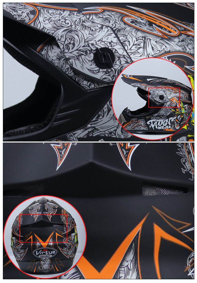 Accesorios y piezas para motocicletas Casco todoterreno Casco de carreras para hombre Four Seasons Road Youth Edition Casco de kart para adultos Casco todoterreno_voghion.com