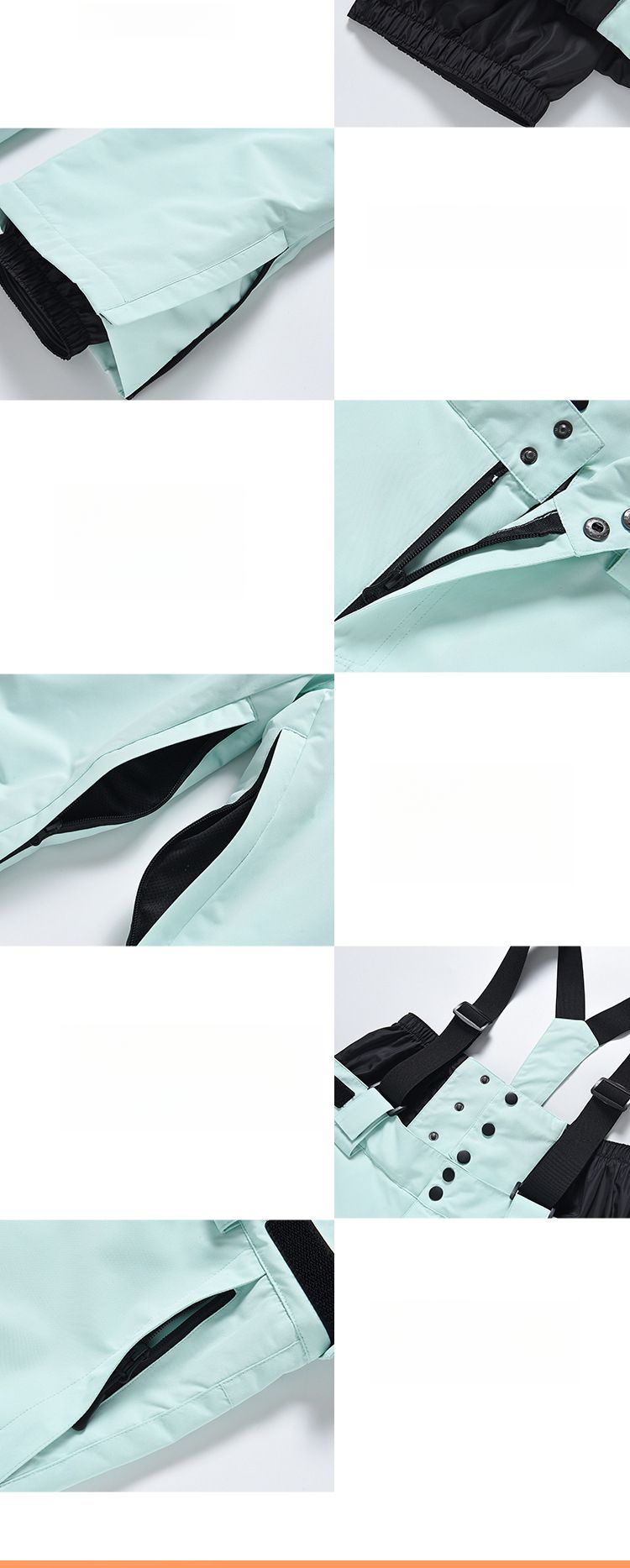 23 Korean Style Suit Set Unisex Windproof Waterproof Warm Couple Jacket Snowboard Ski Pants_voghion.com