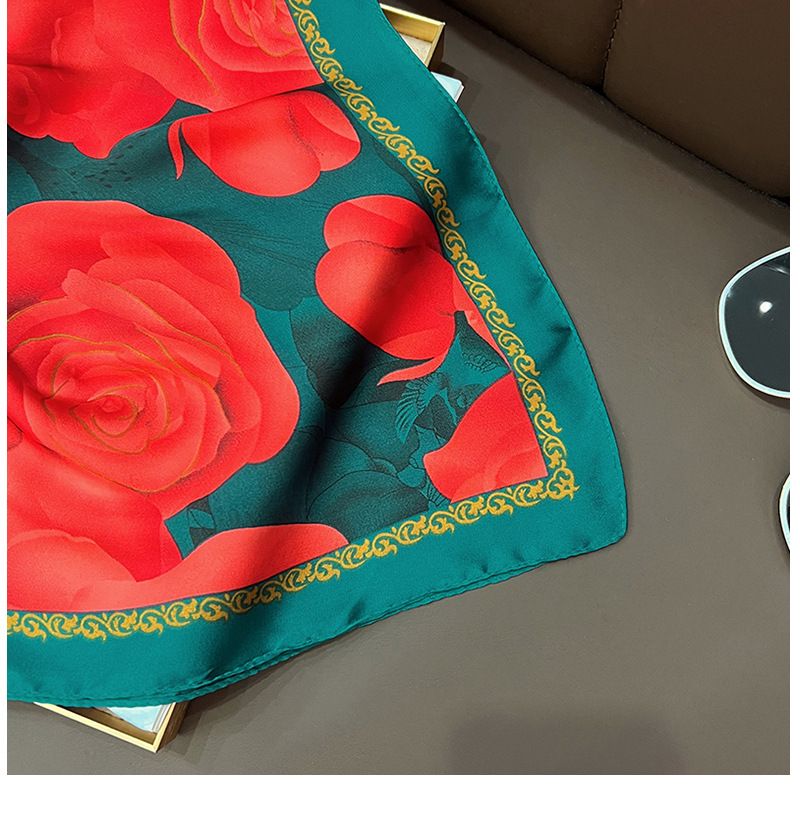 Protezione solare stampata per le vacanze estive delle ragazze, indossa uno scialle, alla moda e versatile, edizione coreana in seta_voghion.com