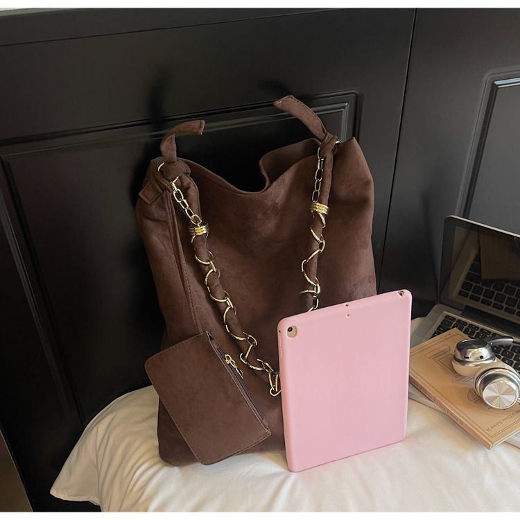 Sac à main tendance et décontracté, sac fourre-tout simple à grande capacité, sac à bandoulière._voghion.com