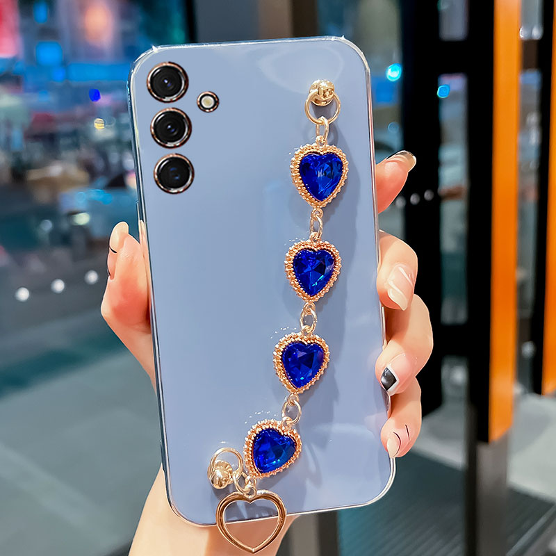 For Samsung A14 5G Case Diamond Bracelet Chain Silicone Case for Samsung galaxy A14 A54 A34 A13 A33 A53 F14 Coque Cover_voghion.com