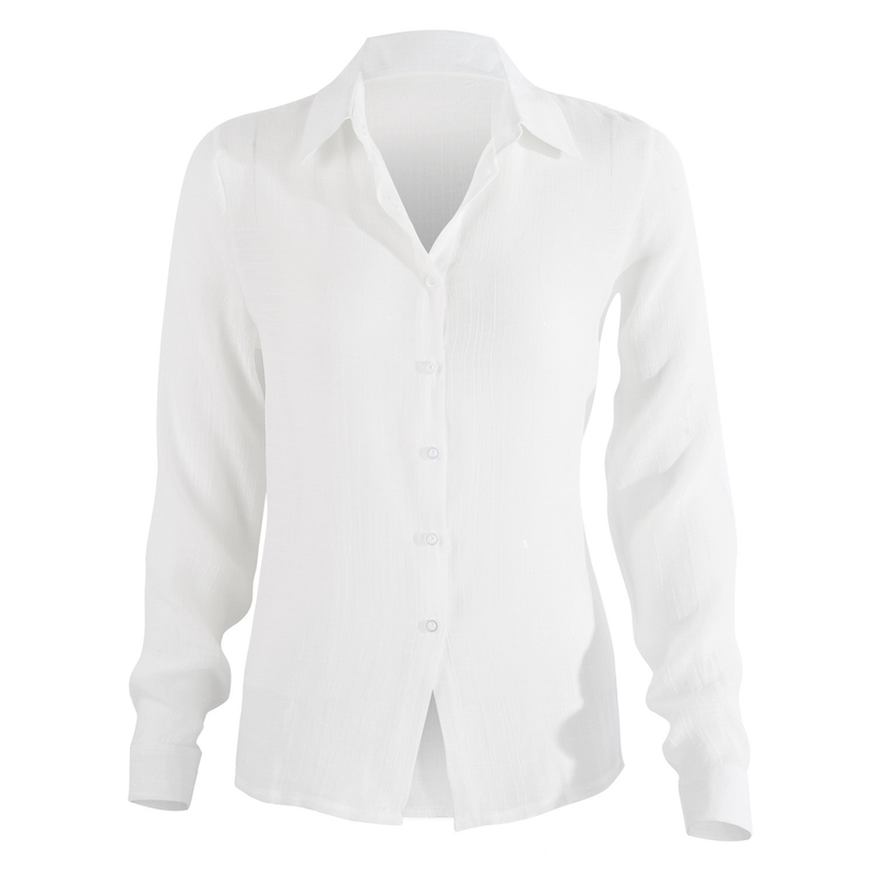 Camicia di lino a maniche lunghe ampia casual da donna. Stock pronto da donna di grandi dimensioni_voghion.com