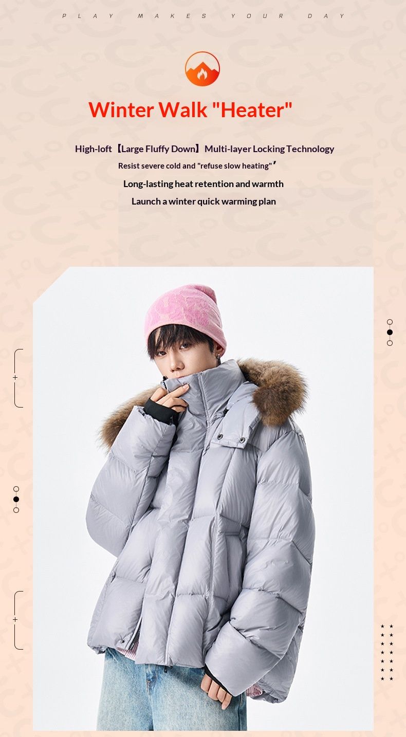Nordmann Source Factory Winter New Fur Collar Hat Down Jacket Detachable Fashion Large Size Thickened Elegant Coat Trendy_voghion.com