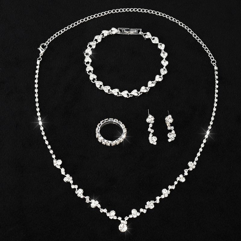 Borse da sera da donna, borsa da pranzo, bracciale, semplice catena con artigli, orecchini a bottone alla moda, bracciale, anello, collana, set per donna_voghion.com