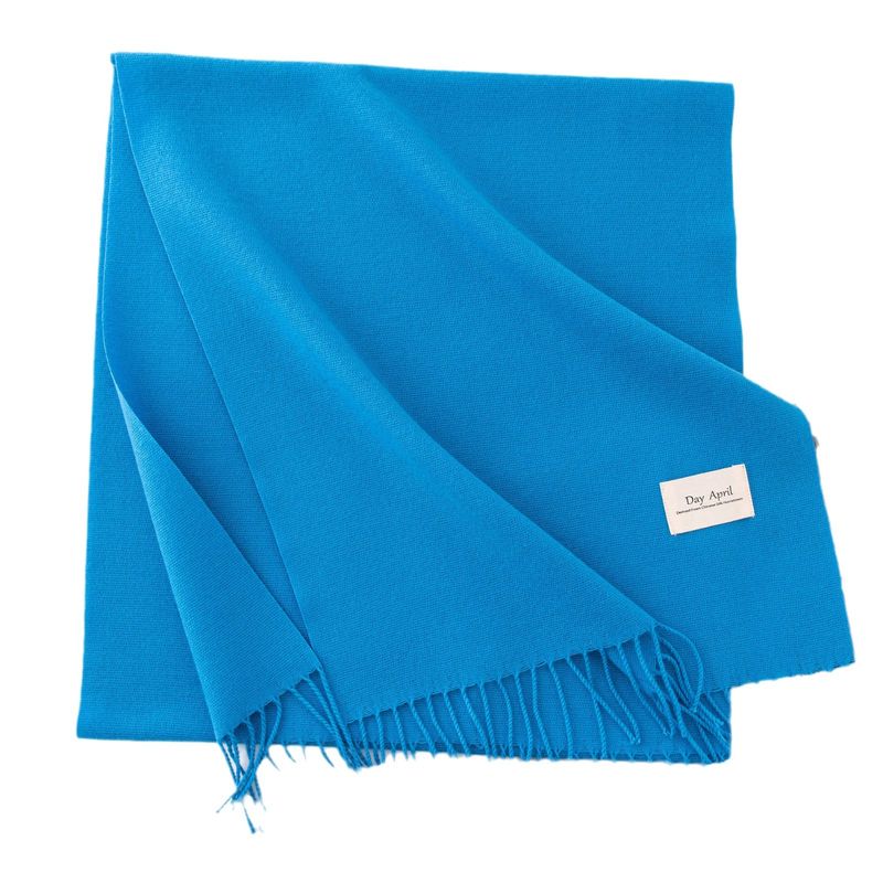 Carefully selected Klein Blue 2024 autumn and new product versatile for women's high-end feeling, winter warm blue scarf_voghion.com