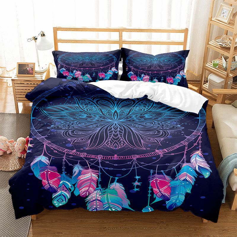 Fantasy Rainbow Pok Dream Net Series Three Down Duvet Cover Matte Four piece Set_voghion.com