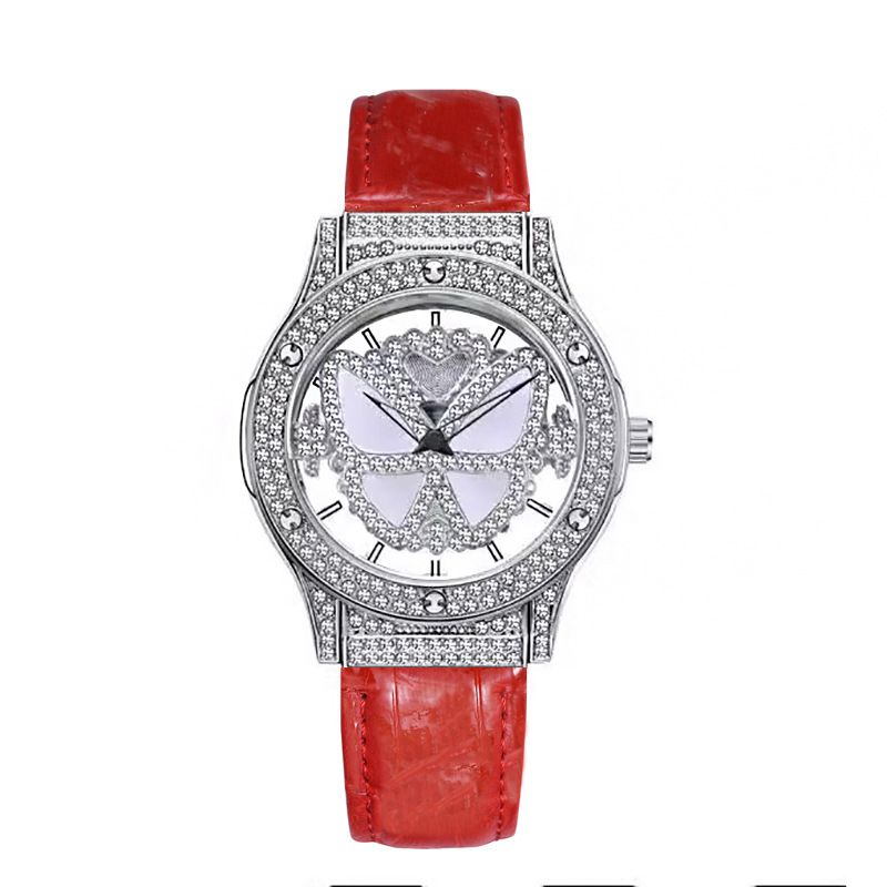 2024 Internet famous new butterfly running fashion quartz diamond inlaid ceramic women's watch_voghion.com