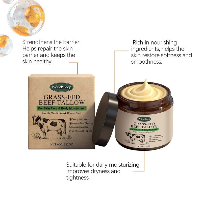 WoodSleep Cow Fat Cream Gentle Nourishing Hydrating Moisturizing Body Face Skin Dryness_voghion.com