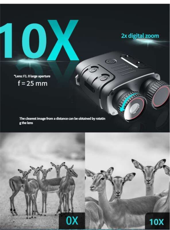Ultra Clear Large Screen Day Dual-use Camera And Video Recorder With High-definition Infrared All Black Dual Tube Night_voghion.com