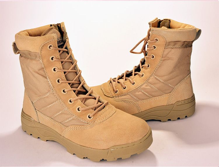 Men's Shoes Outdoor Desert Boots High Top Tactical Boots Military Fan Training Boots Men's Military Training Shoes Combat Boots_voghion.com
