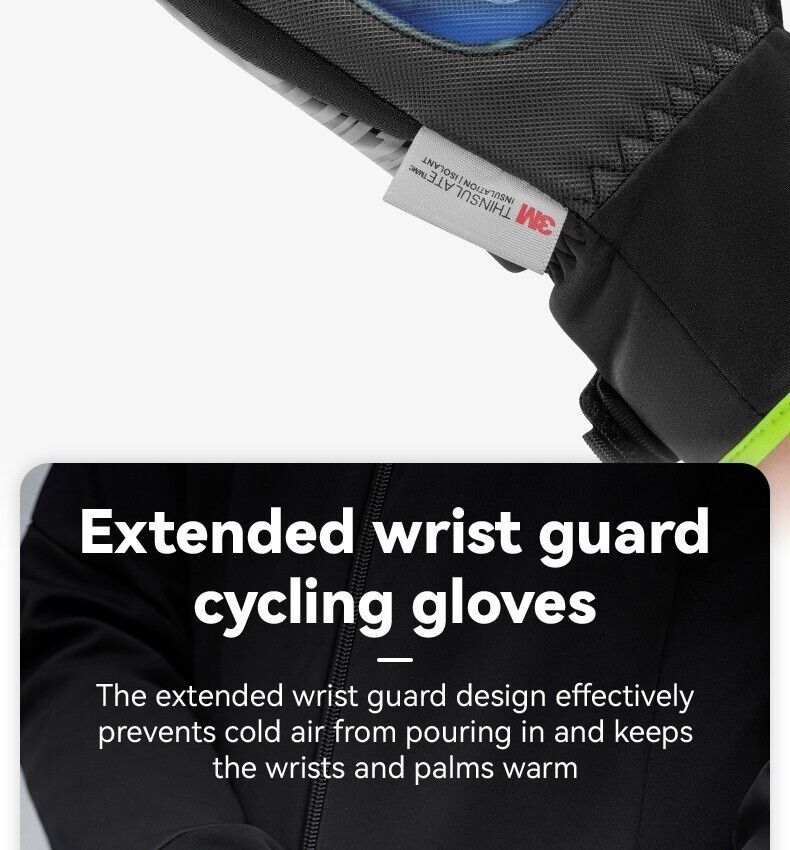 ROCKBROS Guanti da ciclismo caldi riflettenti Guanti a dita intere con touchscreen_voghion.com