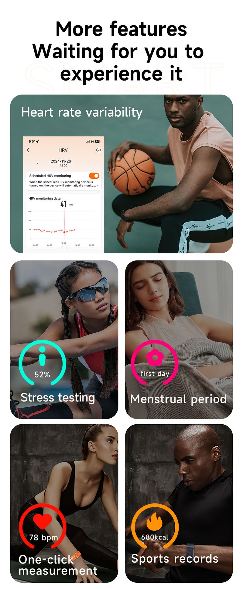 2025 H59 Gesundheit Sport Aktivität Tracker Herzfrequenz Schrittzähler Wecker Bildschirm Kostenlose Erinnerung Smart Band_voghion.com