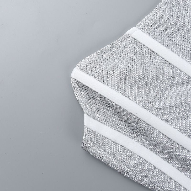 Women's fashion temperament sparkly fishbone waist vest_voghion.com